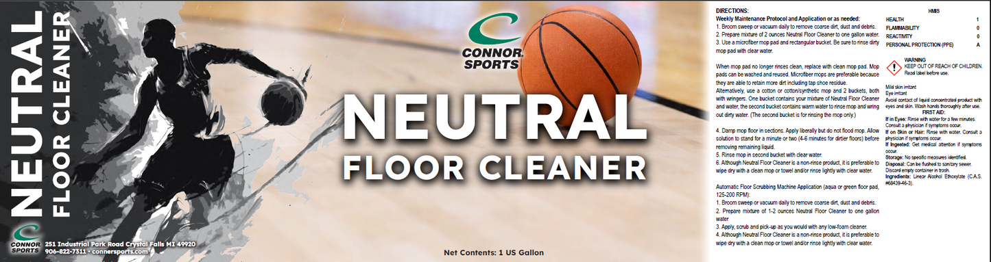 Connor Sports Neutral pH Floor Cleaner